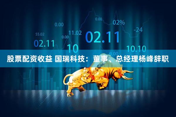 股票配资收益 国瑞科技：董事、总经理杨峰辞职